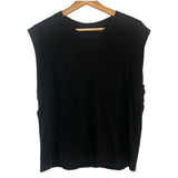 *NWT Raquel Allegra Hauser Cotton Jersey Solid Sleeveless Crew Neck Muscle Tee Top, Size RA01=US M