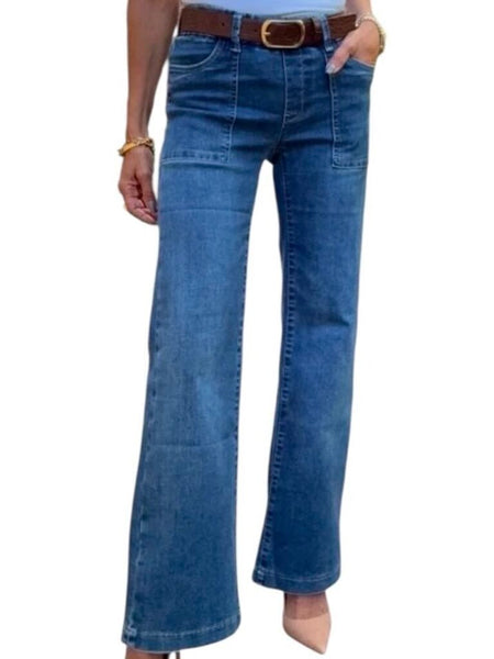 ^NWT Flog Rose Mid-Rise Utility Pocket Flare-Leg Jeans, Size 25 (0)