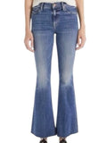 ^MOTHER The Weekender Fray Mid-Rise Flare-Leg Raw Hem Jeans, Size 27 (4)