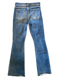 *MOTHER The Weekender Fray Mid-Rise Flare-Leg Raw Hem Jeans, Size 27 (4)