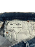 *MOTHER The Weekender Fray Mid-Rise Flare-Leg Raw Hem Jeans, Size 27 (4)