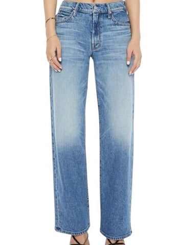 *NWT MOTHER LIL' Mid Rise Tunnel Vision Sneak Wide-Leg Full-Length Jeans, Size 26 (2)