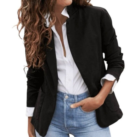 *Frank & Eileen Dublin Stretch Cotton Twill Notch Lapel Patch Pocket Open Blazer Jacket, Size M