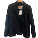 *Frank & Eileen Dublin Stretch Cotton Twill Notch Lapel Patch Pocket Open Blazer Jacket, Size M