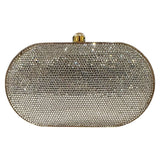 *Judith Leiber Minaudiere Swarovski Crystal Snake Clasp Hard Shell Convertible Clutch