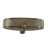 *Judith Leiber Minaudiere Swarovski Crystal Snake Clasp Hard Shell Convertible Clutch