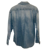 *MOTHER The Overshirt Faded Denim Long Sleeve Button-Up Shirt, Size S