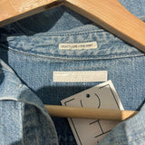 *MOTHER The Overshirt Faded Denim Long Sleeve Button-Up Shirt, Size S
