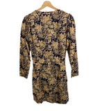*Sezane Noemia Cotton Floral Long Sleeve Surplice V-Neck Faux Wrap Mini Dress, Size FR 40=US 8