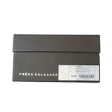 *NIB Freda Salvador Amalia Embossed Leather 2-Band Strap 2.5" Block Heel Sandals, Size 9