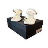 *NIB Freda Salvador Amalia Embossed Leather 2-Band Strap 2.5" Block Heel Sandals, Size 9