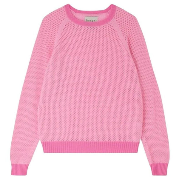 *Jumper 1234 Cashmere Holey contrast Ringer Raglan Sleeve Crew Neck Pullover Sweater, Size 4=L