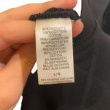 *Cami NYC Risa Mixed Media Cotton Fleece & Velvet Lace Long Sleeve Crew Neck Pullover Top, Size L