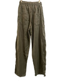 *NWT ASKK NY Cancun Linen Blend Pull-On Rope Drawstring Barrel Wide Leg Pants, Size XS