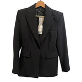 *NWT Generation Love Aimee Crepe One-Button Peak Lapel Flap Pocket Blazer, Size S