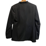 *Anine Bing Heidi Wool Asymmetrical Hidden Placket Stand Collar 80's Military Blazer Jacket, Size M