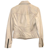 *ALLSAINTS Vela Lamb Leather Collared Asymmetrical Front Zip Moto Biker Jacket, Size 6