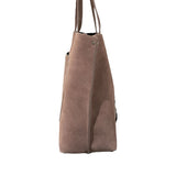 *Rebecca Minkoff Megan Suede Leather Lobster Clasp Closure Dual Handle Tote Bag