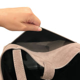 *Rebecca Minkoff Megan Suede Leather Lobster Clasp Closure Dual Handle Tote Bag