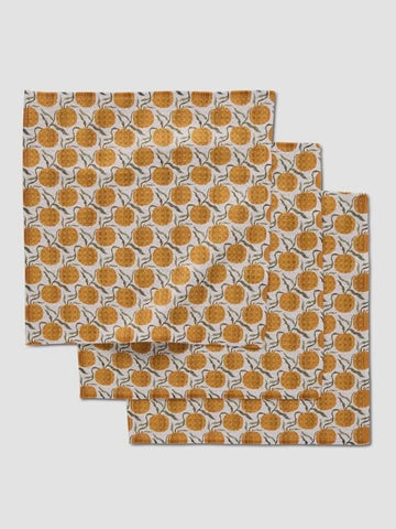 Geometry Hearth & Vine Pumpkins Dishcloth, Set of 3