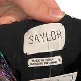 *Saylor Imara Rainbow Lame Flutter Cami Strap Surplice V-neck Maxi Dress, Size M