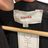 *XiRENA Dalton Cotton Gauze Solid Flutter Sleeve V-Neck Button Front Mini Dress, Size XS