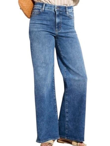 *NWT FRAME Denim Le Slim Palazzo High-Rise Wide-Leg Full-Length Jeans, Size 25(0)