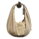 *Cleobella Sansa Leather Braided Trim Half Moon Zip Top Hobo Shoulder Bag