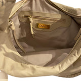 *Cleobella Sansa Leather Braided Trim Half Moon Zip Top Hobo Shoulder Bag