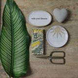HomArt WAKE YOUR DREAMS Glazed Ceramic Round Dish Tray