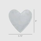 HomArt White Marble Heart Dish Tray