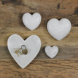 HomArt White Marble Heart Dish Tray