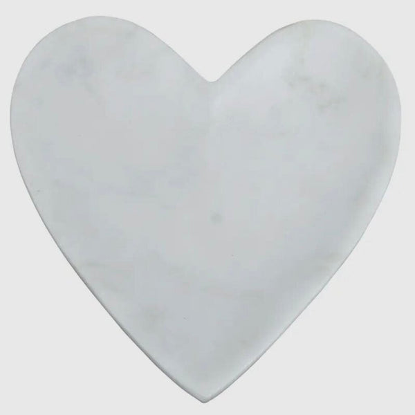 HomArt White Marble Heart Dish Tray