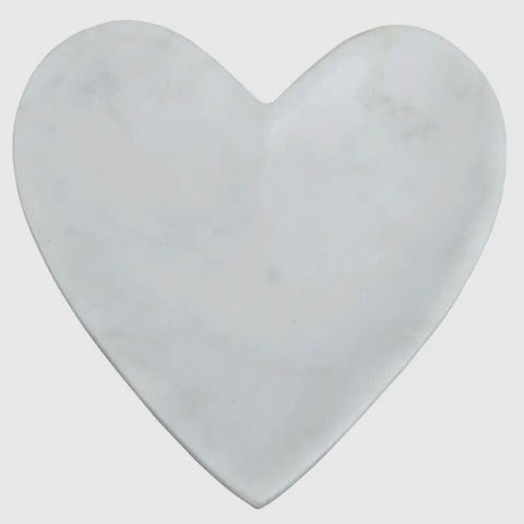 HomArt White Marble Heart Dish Tray