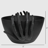 HomArt Black Cast Aluminum Skeleton Hands Bowl