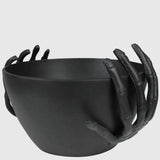 HomArt Black Cast Aluminum Skeleton Hands Bowl