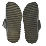 *Officine Creative Pelagie Nero Leather Double Slip Strap Slip-On Slide Sandals, Size 38.5
