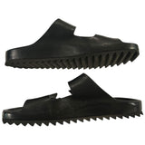 *Officine Creative Pelagie Nero Leather Double Slip Strap Slip-On Slide Sandals, Size 38.5