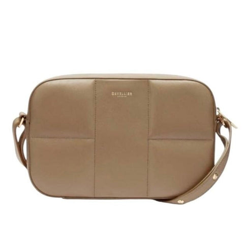 *DeMellier Marrakesh Quilted Smooth Leather Zip Top Camera Crossbody Bag