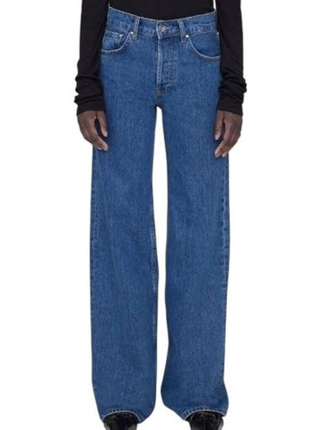 ^Anine Bing Hugh High-Rise Low Slung Relaxed Wide-Leg Full Length Jeans Size 26 (2)