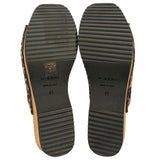 *M. Gemi Greta Leopard Suede Leather Slide Platform Clog, Size 41