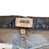 *AGOLDE 90's High-Rise Bermuda 12" Long Cut-Off Denim Shorts, Size 25 (2)