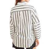 *NWT Mikoh Paseo Cotton Poplin Stripe Long Sleeve Button-Up Tunic Shirt, Size M2=M