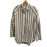 *NWT Mikoh Paseo Cotton Poplin Stripe Long Sleeve Button-Up Tunic Shirt, Size M2=M