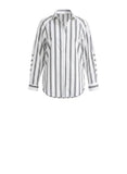 *NWT Mikoh Paseo Cotton Poplin Stripe Long Sleeve Button-Up Tunic Shirt, Size M2=M