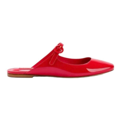 ^Larroude Blair Patent Leather Mary Jane Flat Mules, Size 6.5