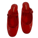 *Larroude Blair Patent Leather Mary Jane Flat Mules, Size 6.5