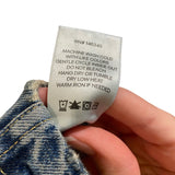 *AMO Sally Cotton Denim Zip Front Patch Pocket Bomber Jacket, Size XS