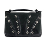 ^Callleen Cordero Rena 2 Leather & Brass Top Handle Bi-Fold Wallet Cliutch