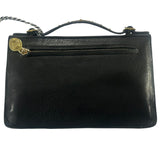 *Callleen Cordero Rena 2 Leather & Brass Top Handle Bi-Fold Wallet Cliutch